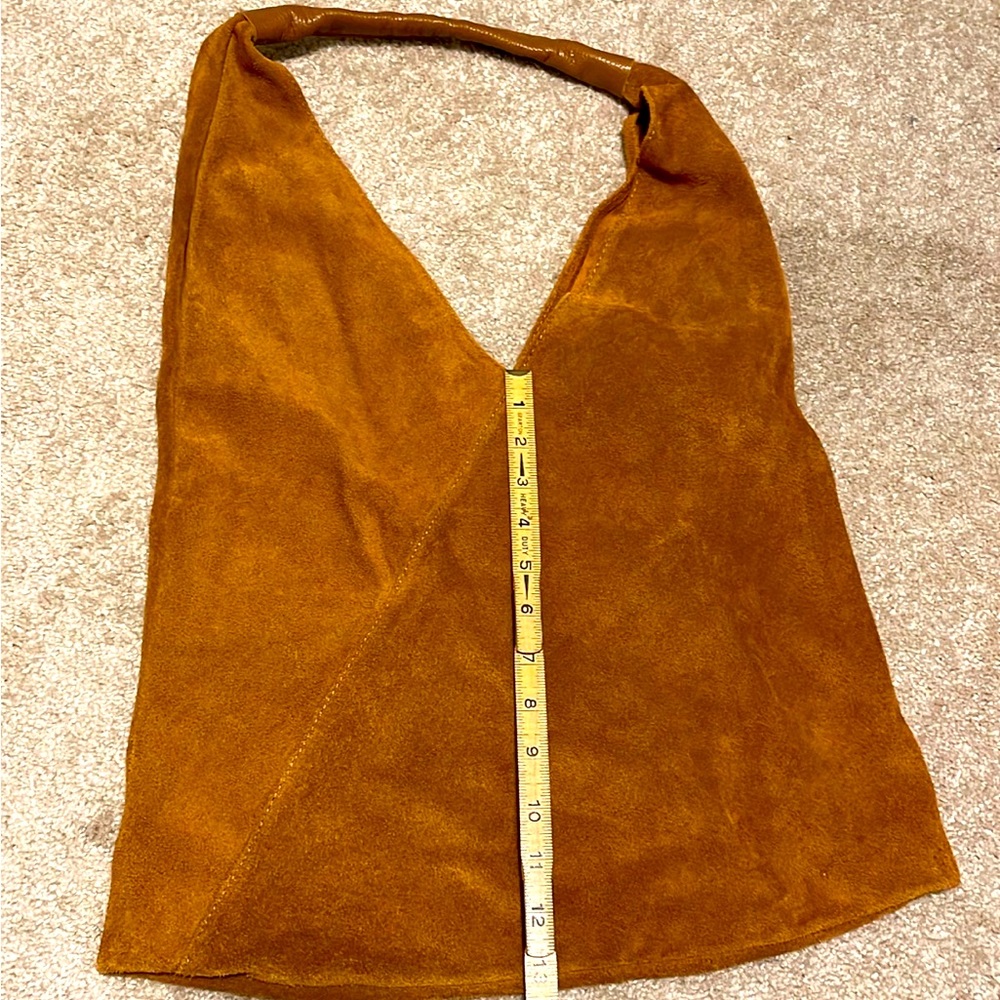 Brown Suede Shoulder Bag - Picture 11 of 12